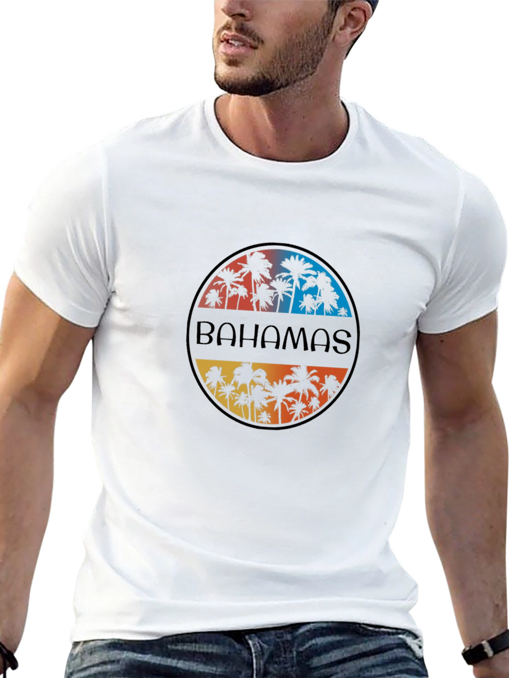 Bahamas Palm Tree T-Shirt - Island Vacation Style