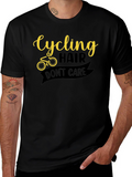 Cycling Hair Dont Care Black Graphic Tee