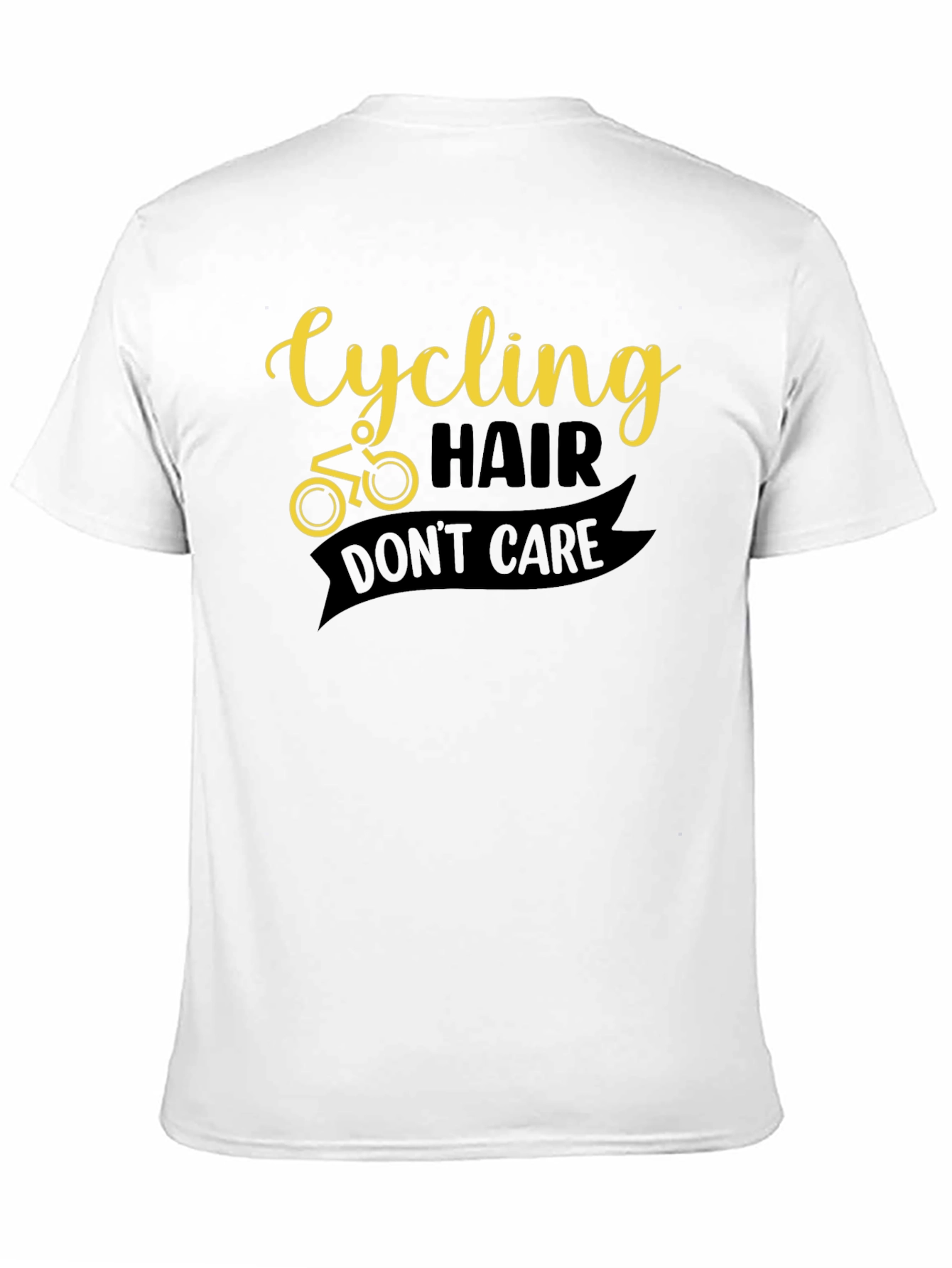 Cycling Hair Dont Care Black Graphic Tee