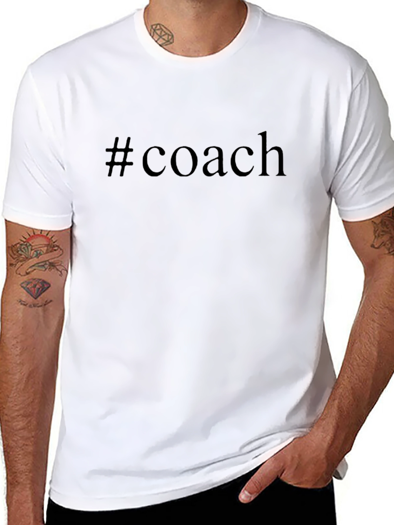 #coach Black Cotton Graphic Tee - Soft & Stylish