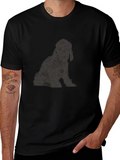 Dog Pixel Art Black T-Shirt