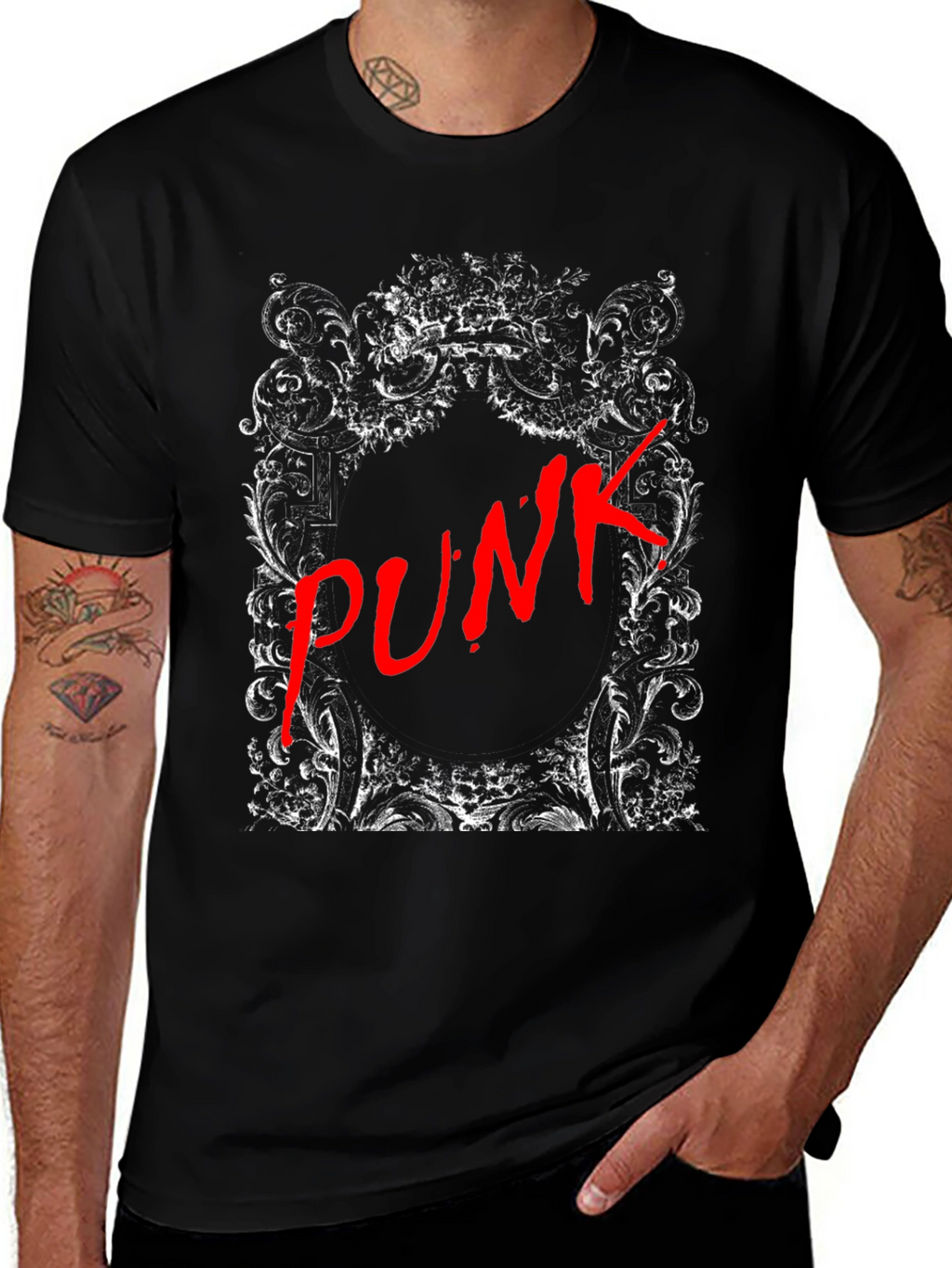 Punk Graphic T-Shirt - Black