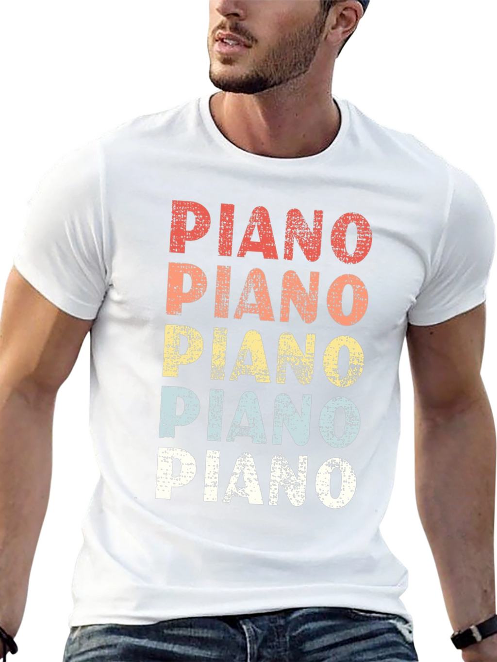 Retro Piano T-Shirt - Musician Gift
