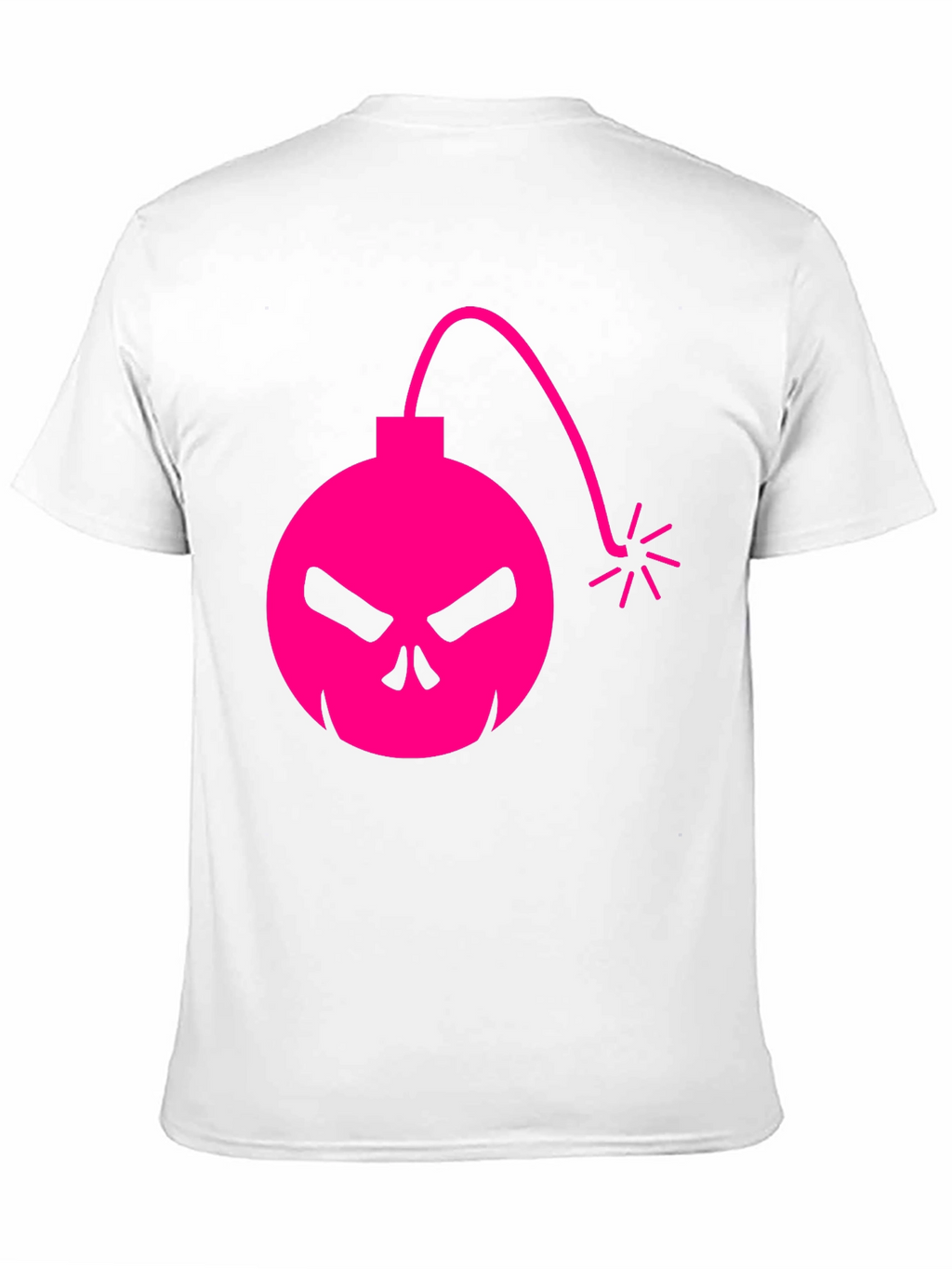 Skull Bomb Graphic Tee - Bold Pink Design