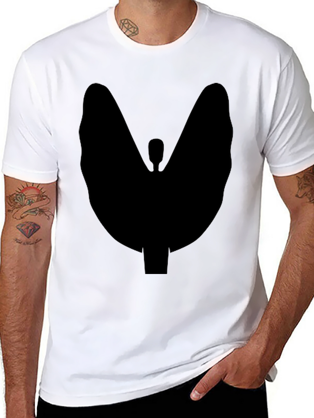 Abstract Silhouette Graphic Tee - Modern Casual Style