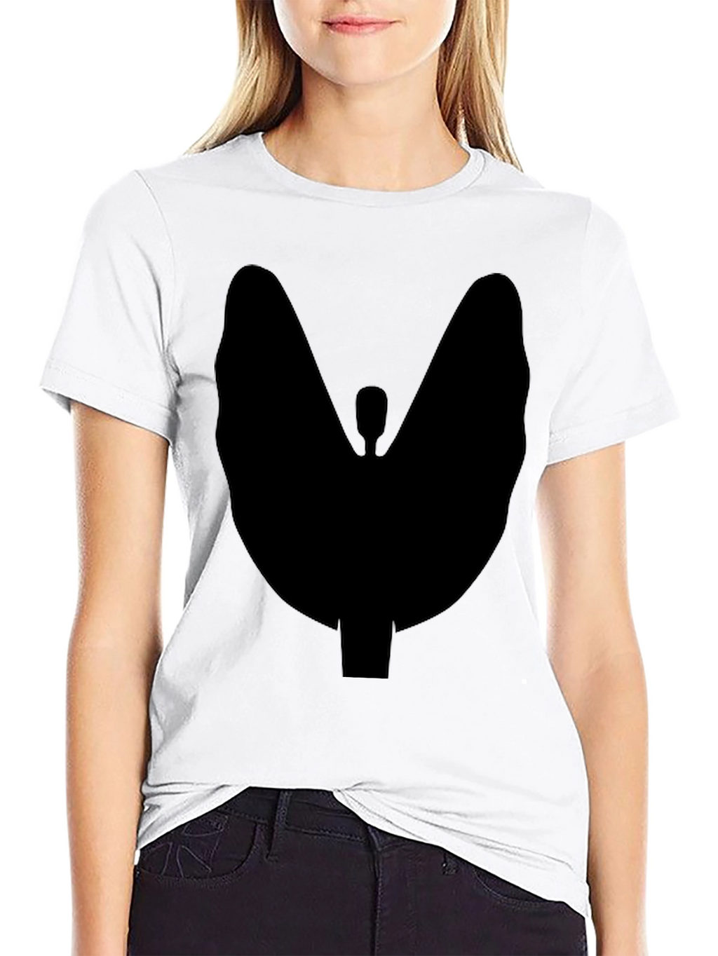 Abstract Silhouette Graphic Tee - Modern Casual Style