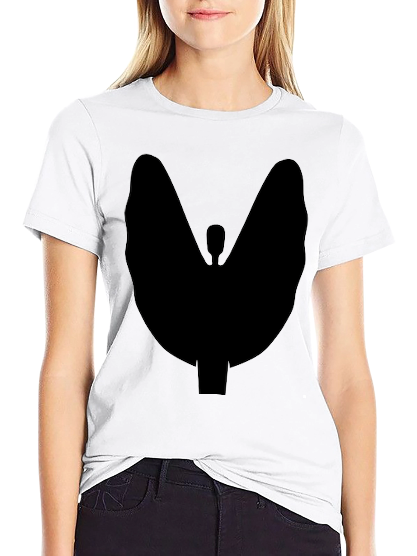 Abstract Silhouette Graphic Tee - Modern Casual Style