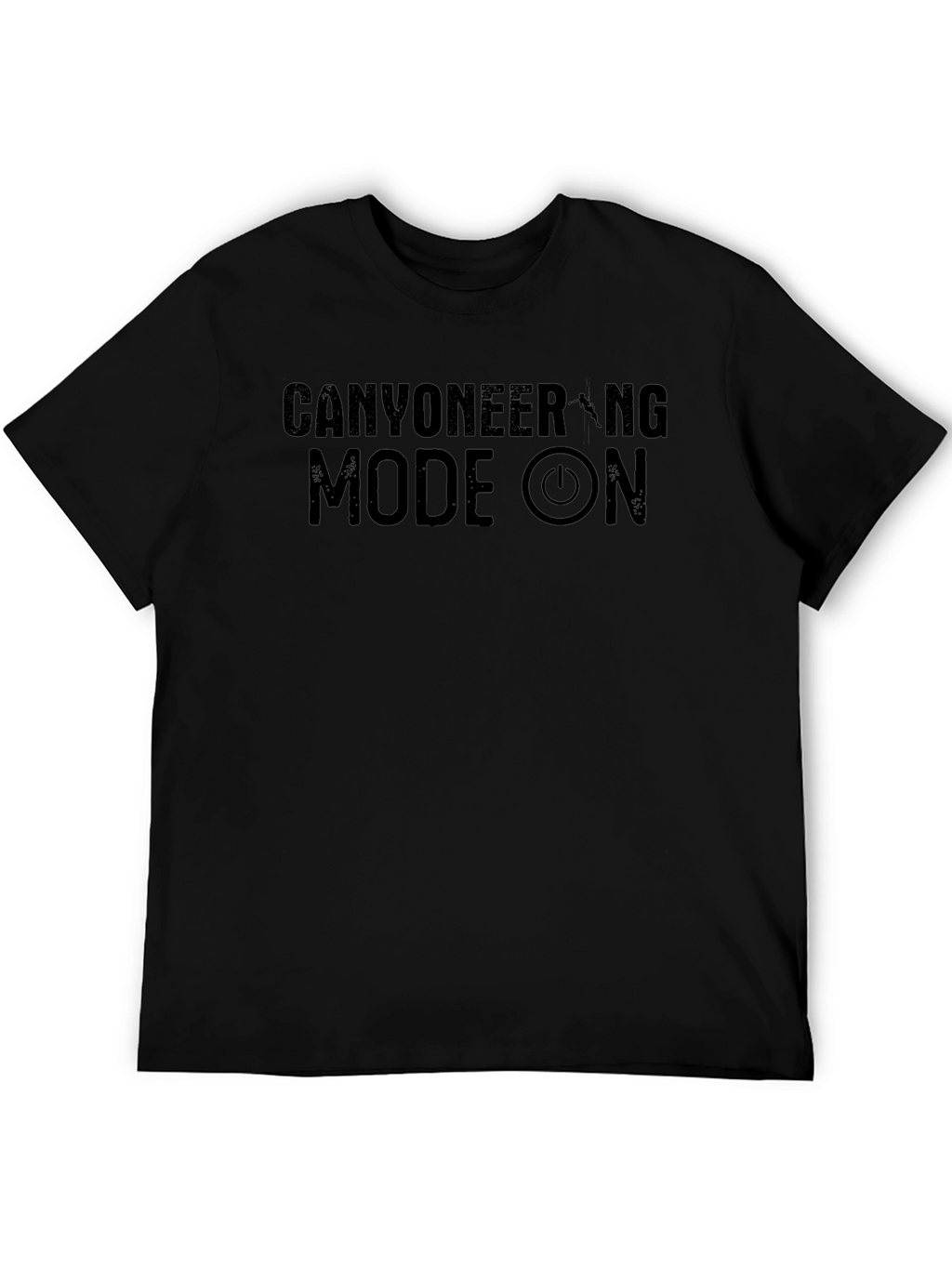 Canyoneering Mode On Black T-Shirt