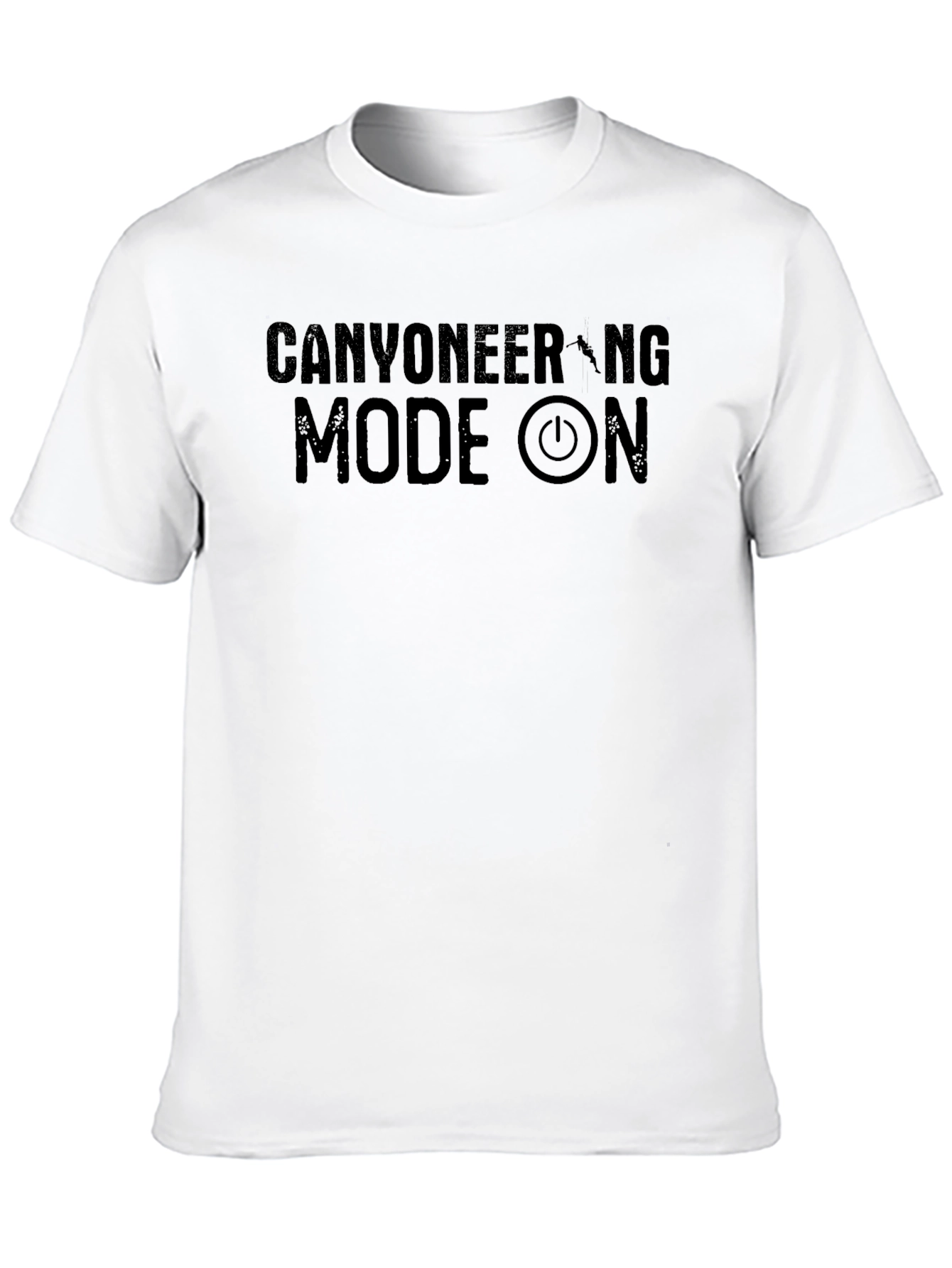 Canyoneering Mode On Black T-Shirt