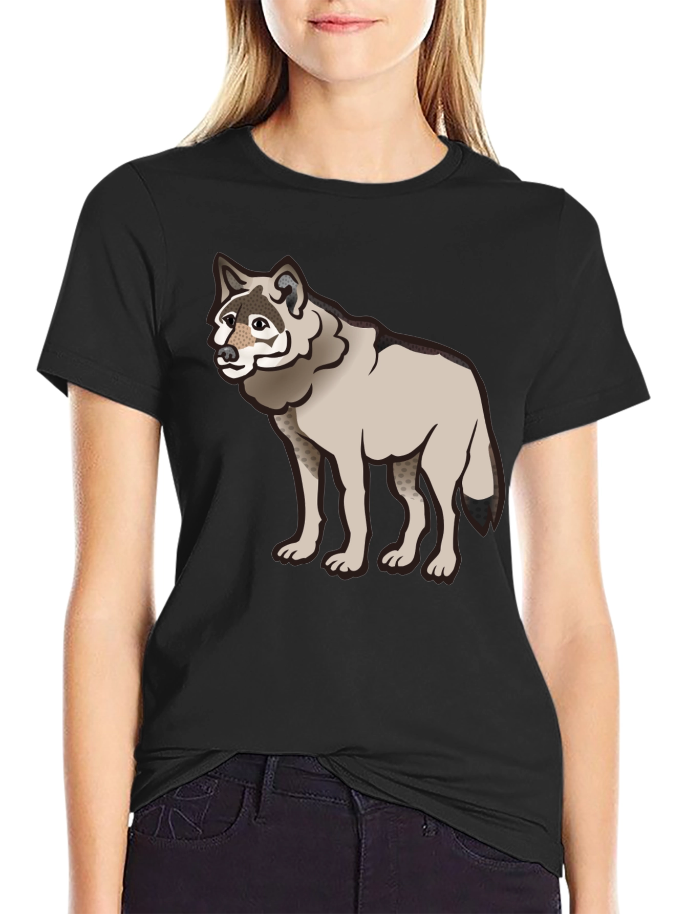 Wolf Graphic Print T-Shirt