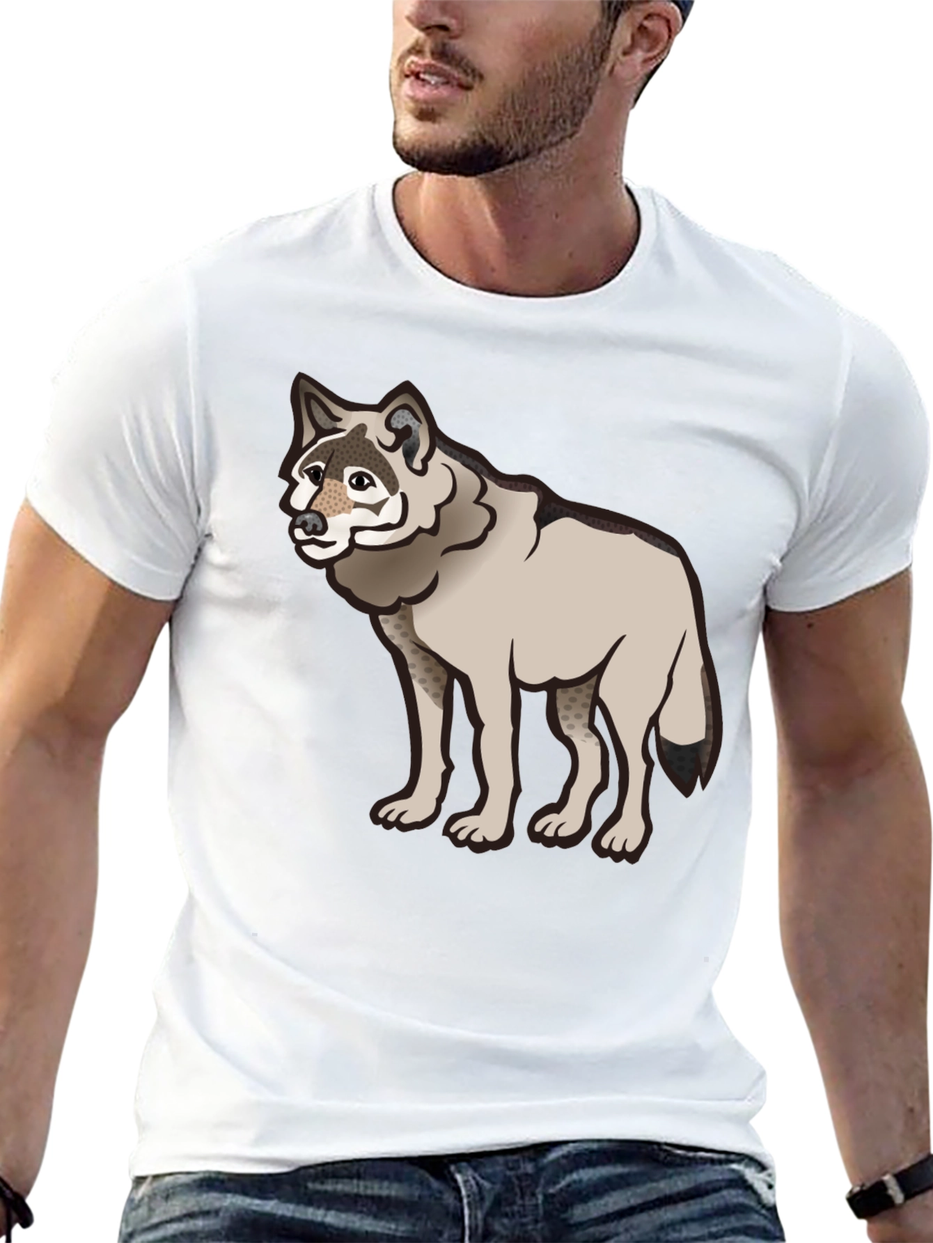 Wolf Graphic Print T-Shirt