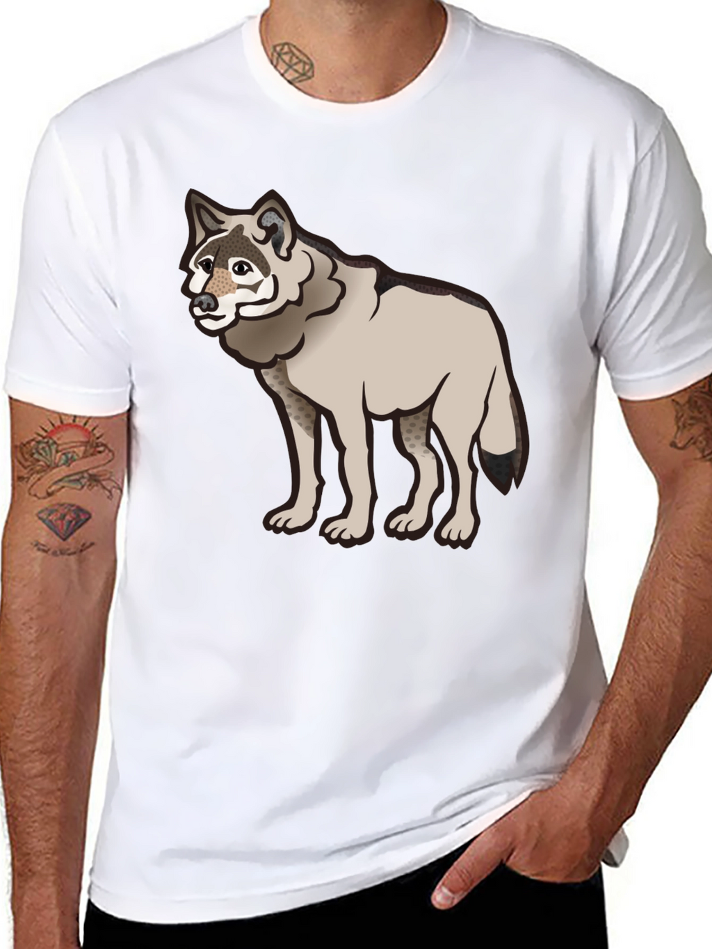 Wolf Graphic Print T-Shirt
