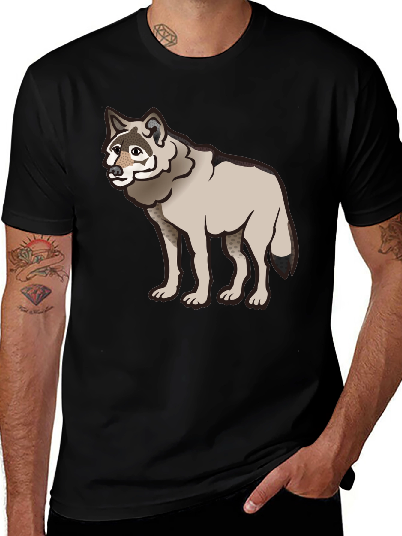 Wolf Graphic Print T-Shirt