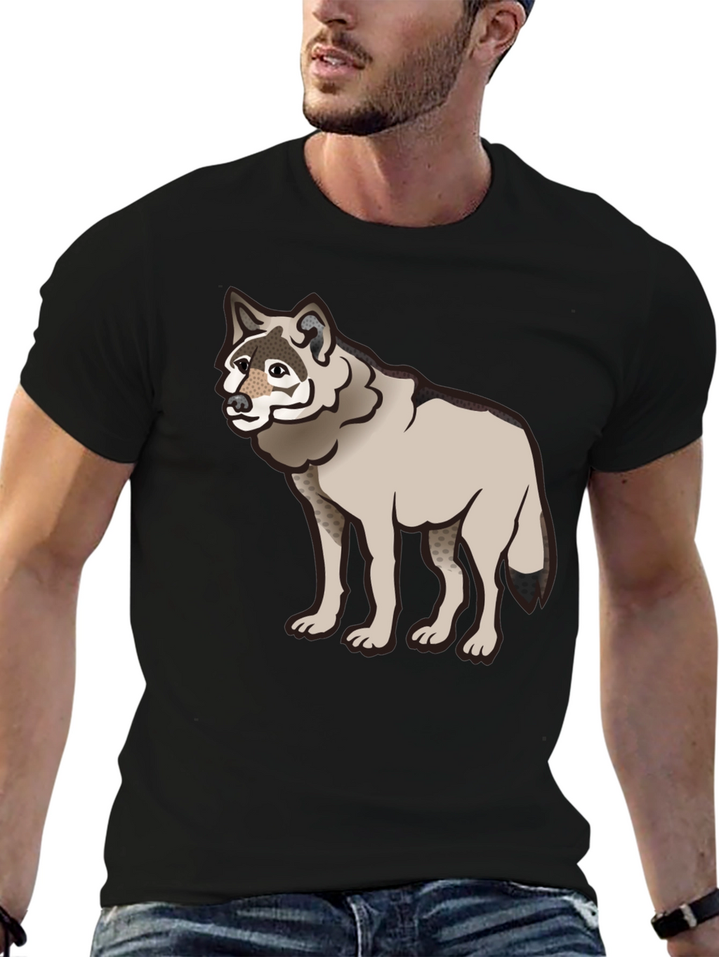 Wolf Graphic Print T-Shirt