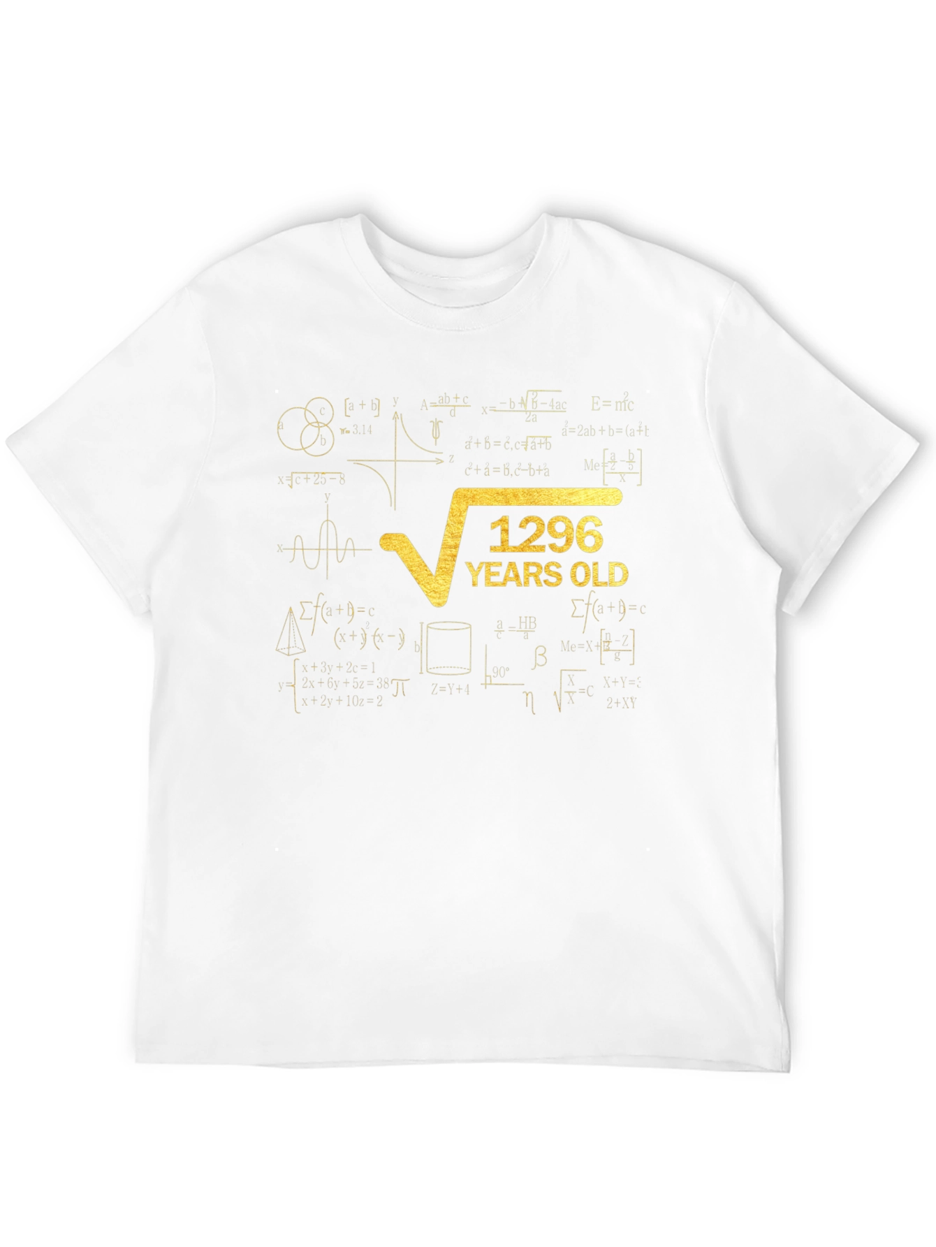 1296 Years Old Math Formula T-Shirt
