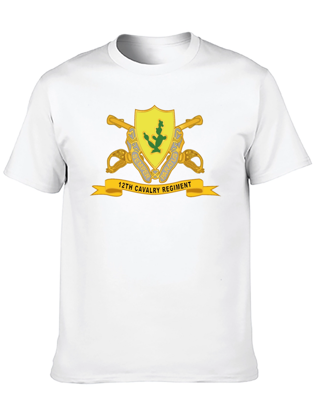 12th Cavalry Regiment Black T-Shirt