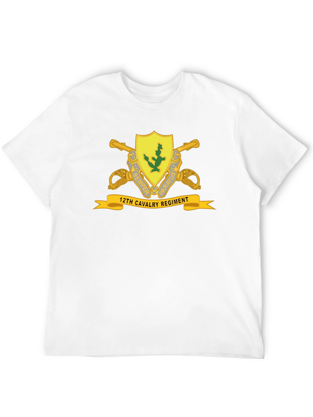 12th Cavalry Regiment Black T-Shirt