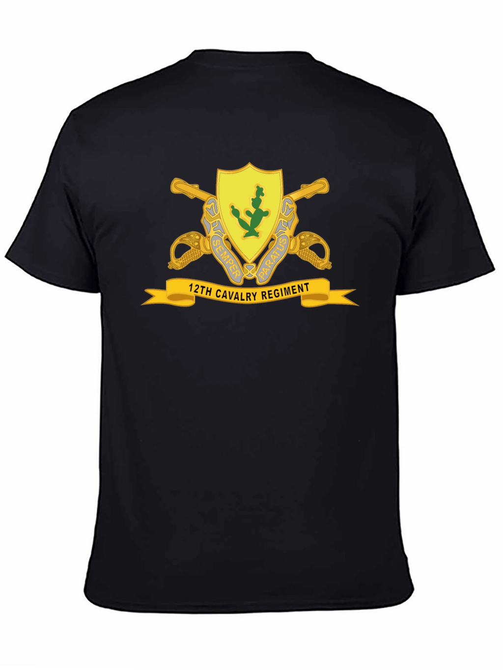 12th Cavalry Regiment Black T-Shirt