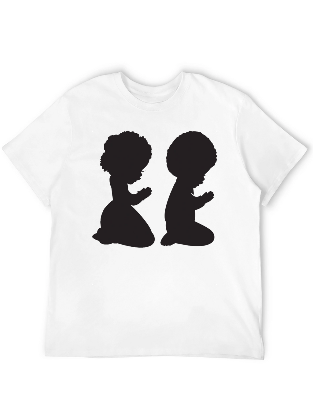 Praying Afro Kids Graphic Tee - Black