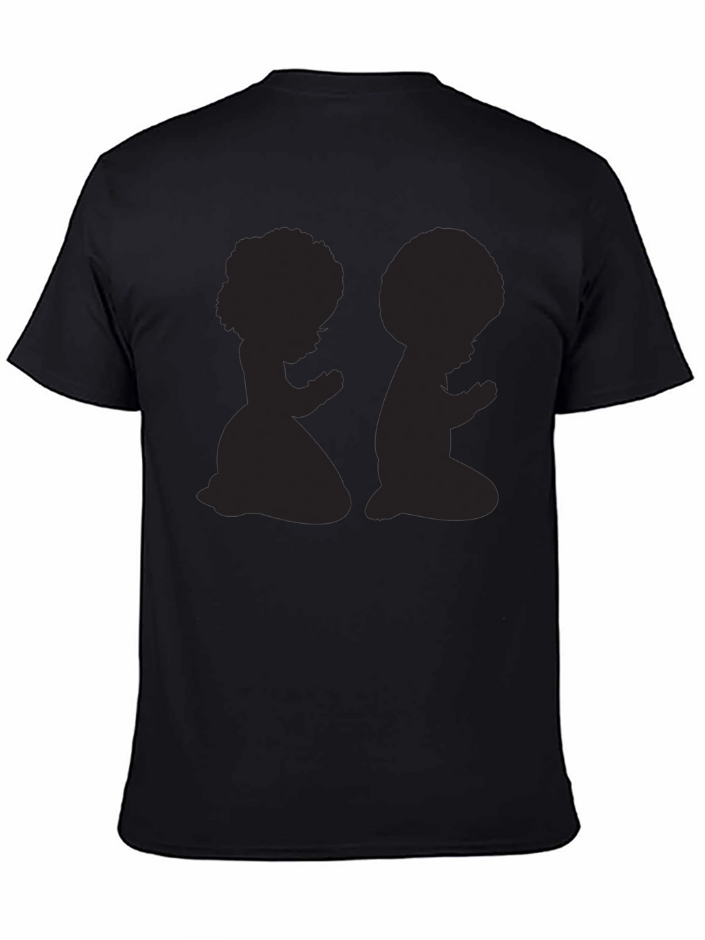 Praying Afro Kids Graphic Tee - Black