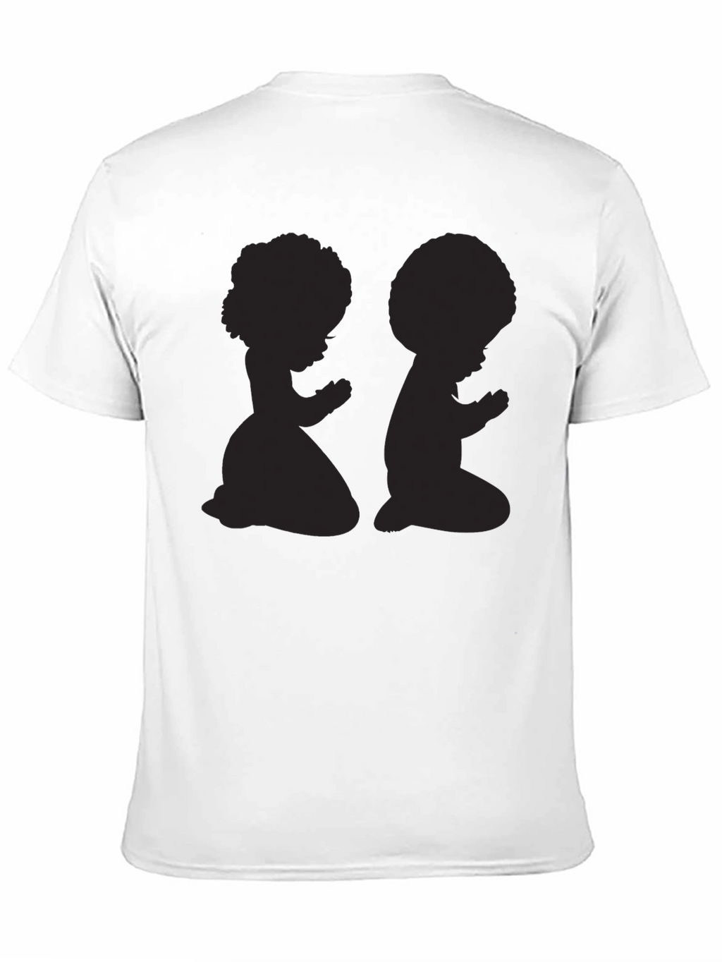 Praying Afro Kids Graphic Tee - Black