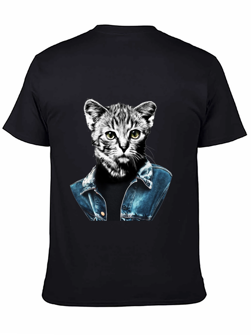 Cool Cat Denim Jacket T-Shirt