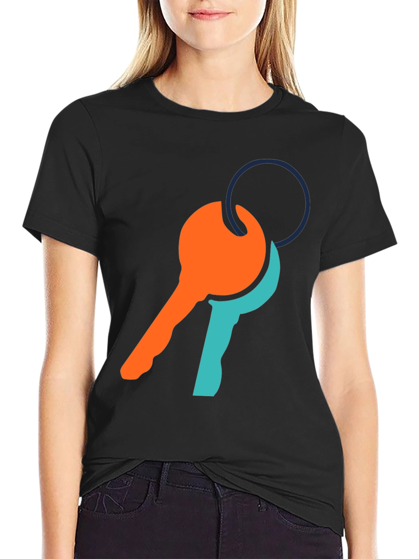 Modern Key Graphic Tee - Casual Comfort