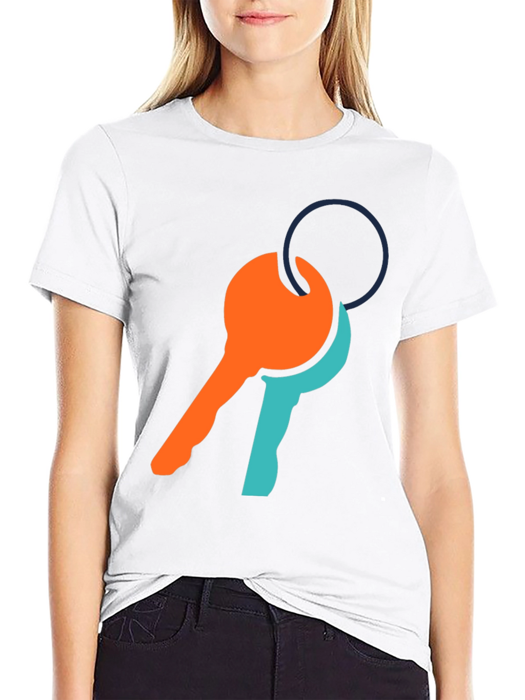 Modern Key Graphic Tee - Casual Comfort