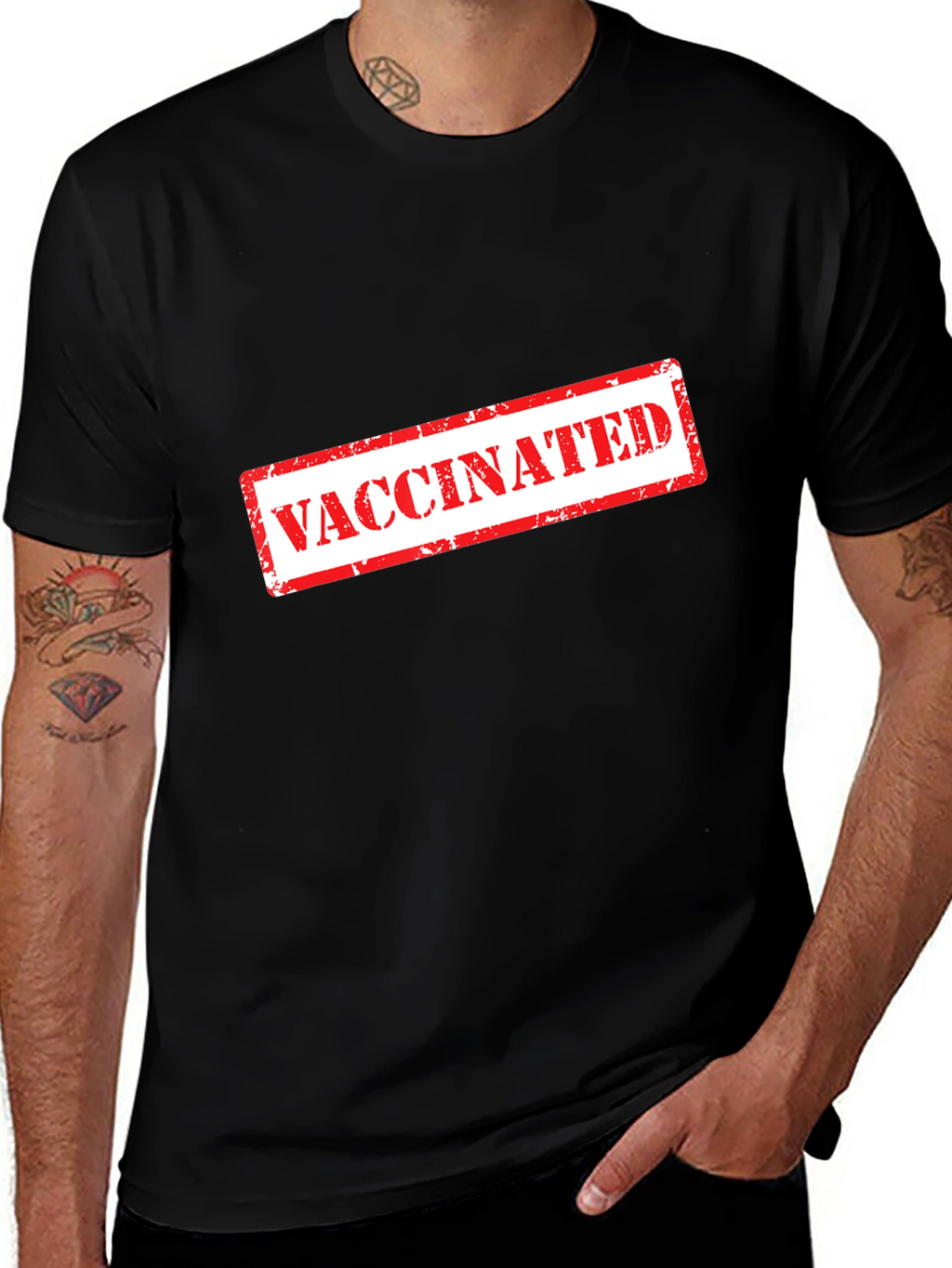 Vaccinated Stamp T-Shirt - Show Your Status