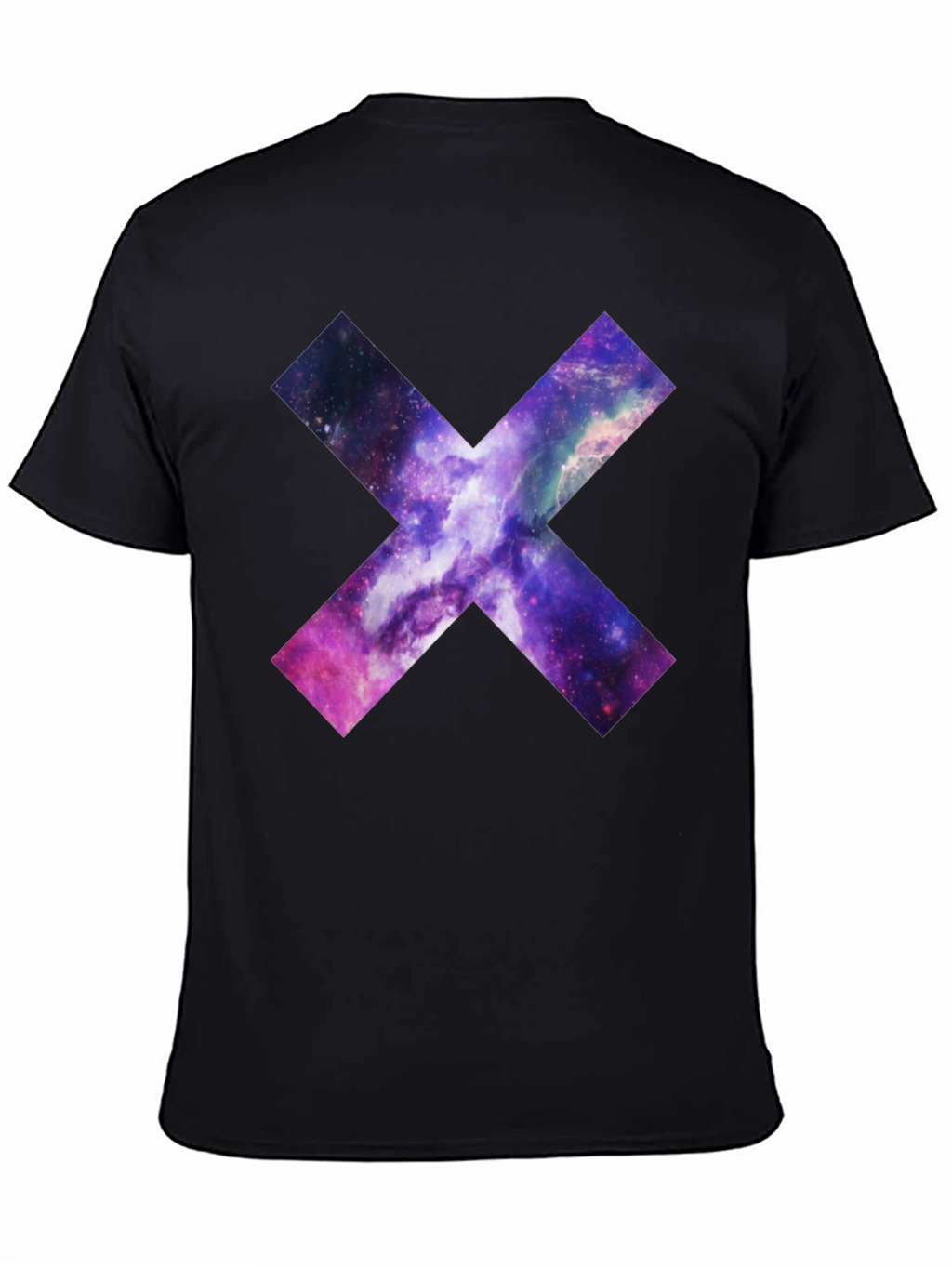Galaxy Cross Graphic T-Shirt - Black Cotton Tee