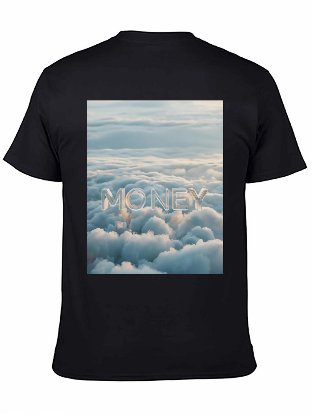 Money Clouds Black Graphic Tee Shirt