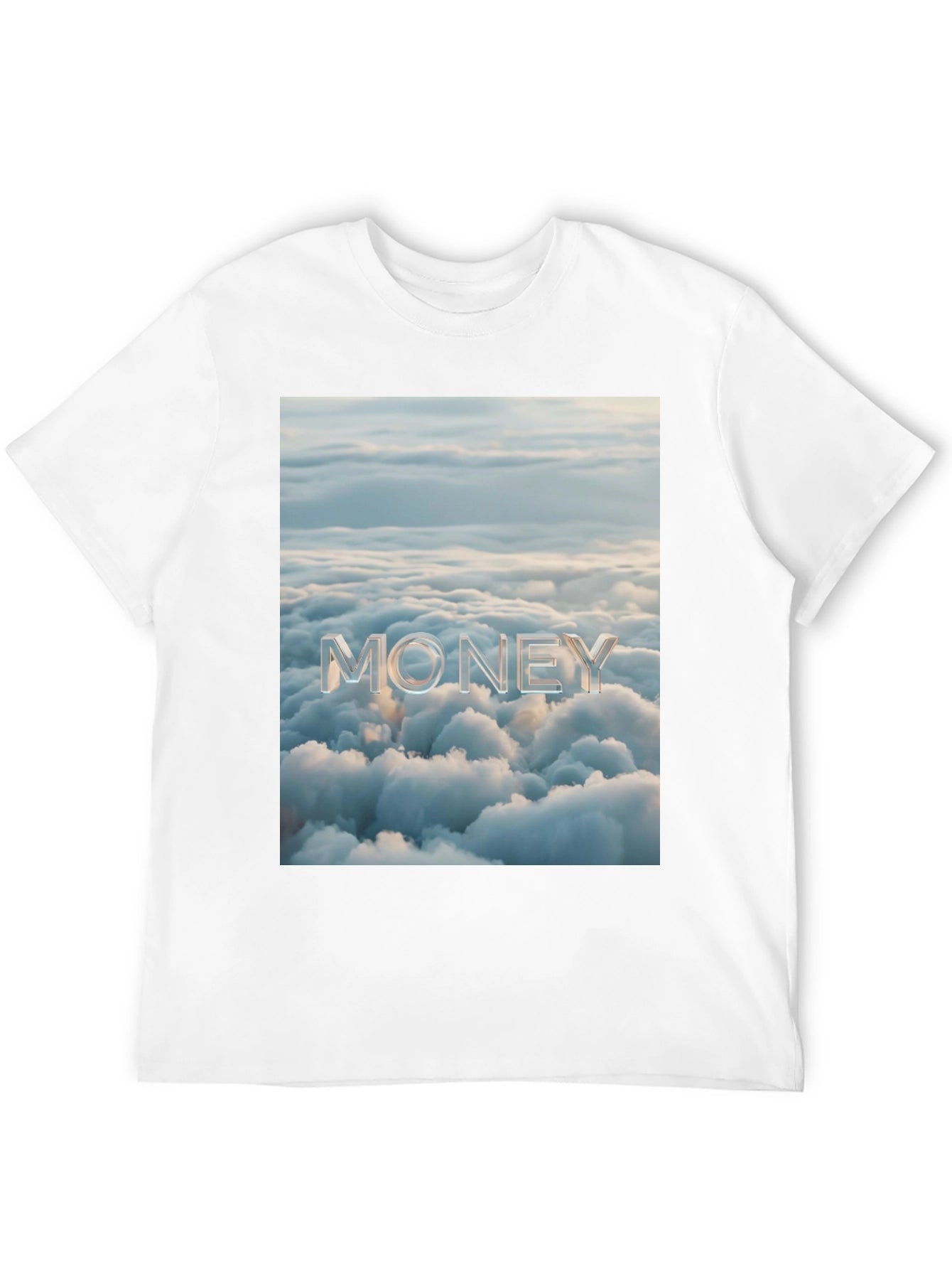 Money Clouds Black Graphic Tee Shirt