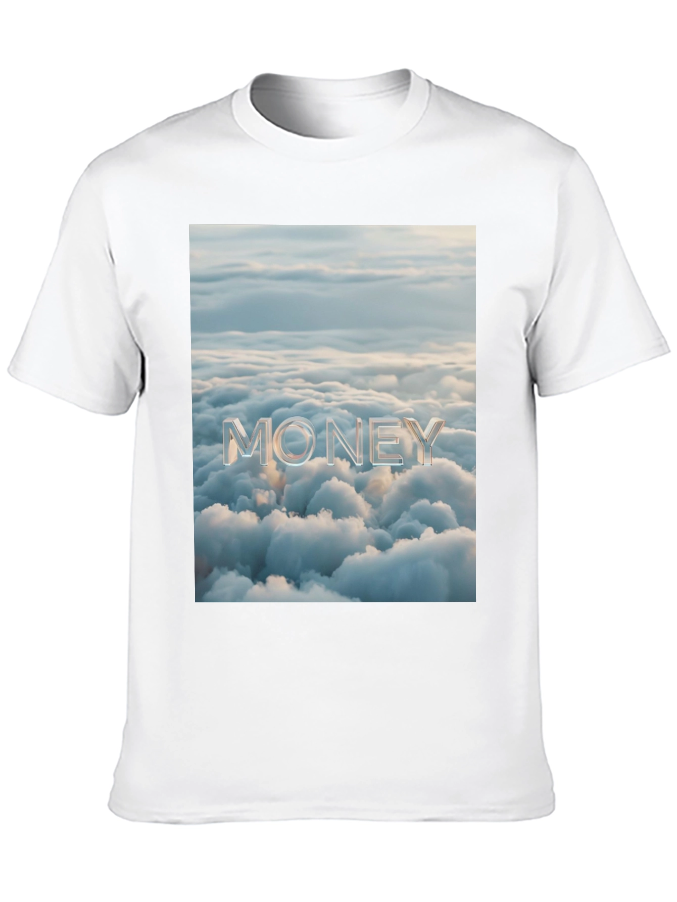 Money Clouds Black Graphic Tee Shirt
