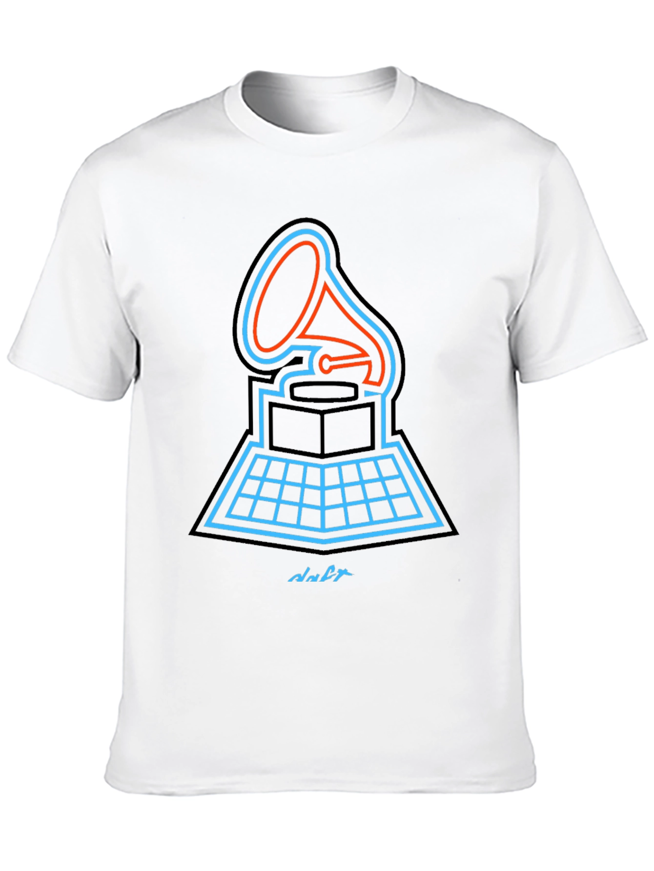 Retro Gramophone Graphic Tee - Music Lovers Black T-Shirt