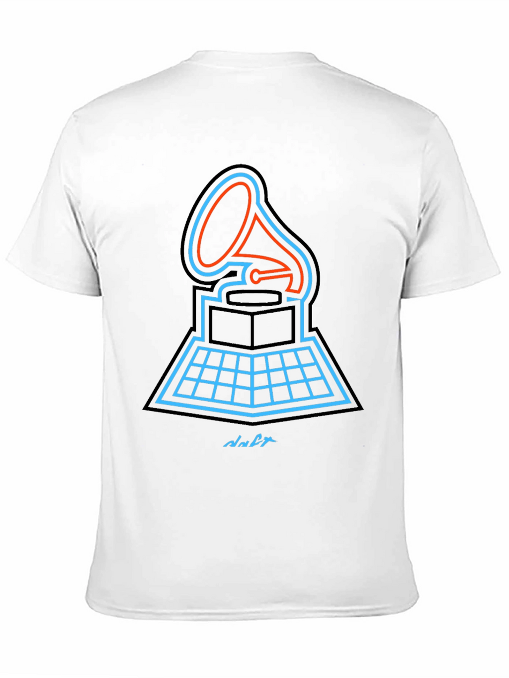 Retro Gramophone Graphic Tee - Music Lovers Black T-Shirt