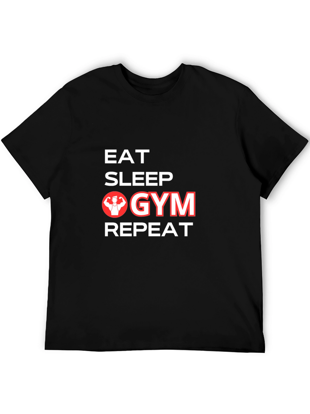 Eat Sleep Gym Repeat Graphic T-Shirt