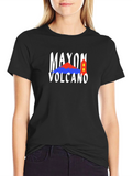 Mayon Volcano T-Shirt - Black Graphic Tee