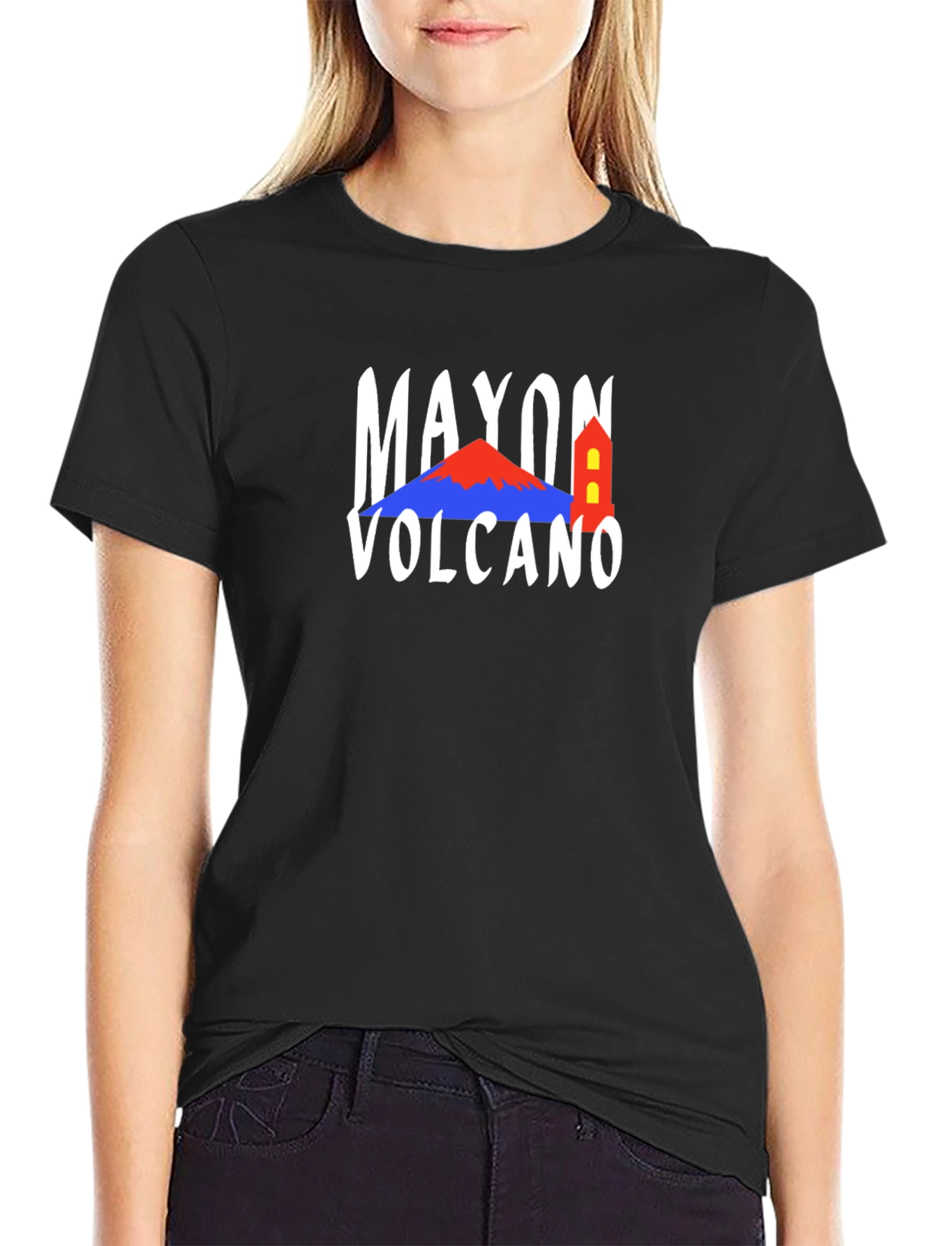 Mayon Volcano T-Shirt - Black Graphic Tee