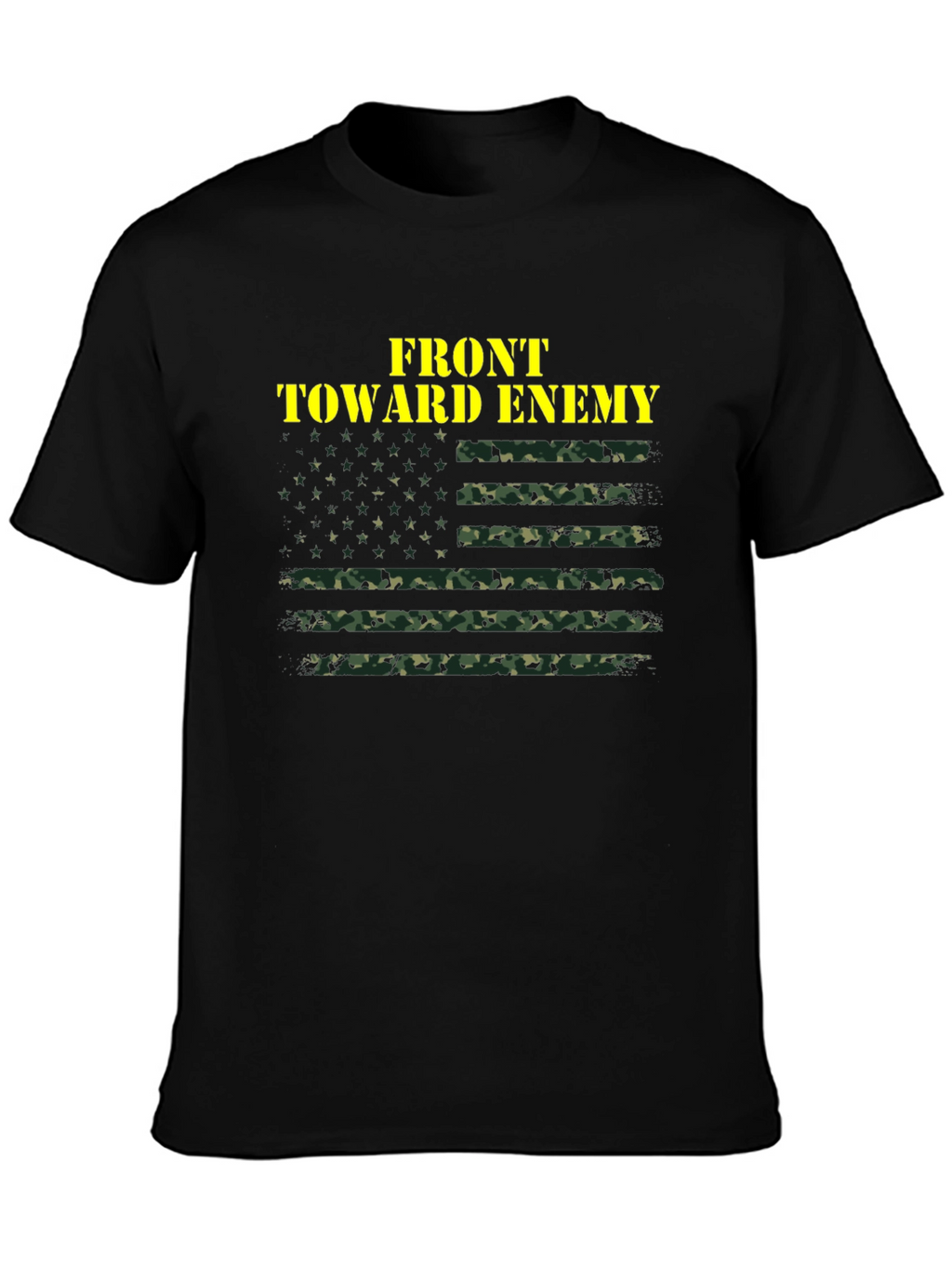 Front Toward Enemy Camo Flag T-Shirt