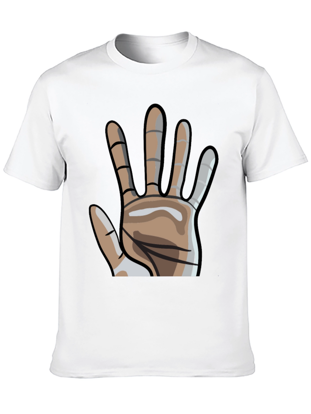 Graphic Hand Print Crew Neck T-Shirt