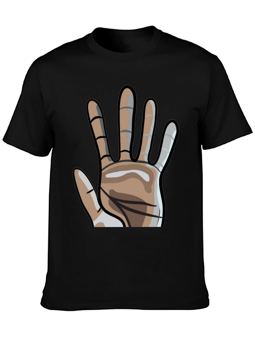 Graphic Hand Print Crew Neck T-Shirt