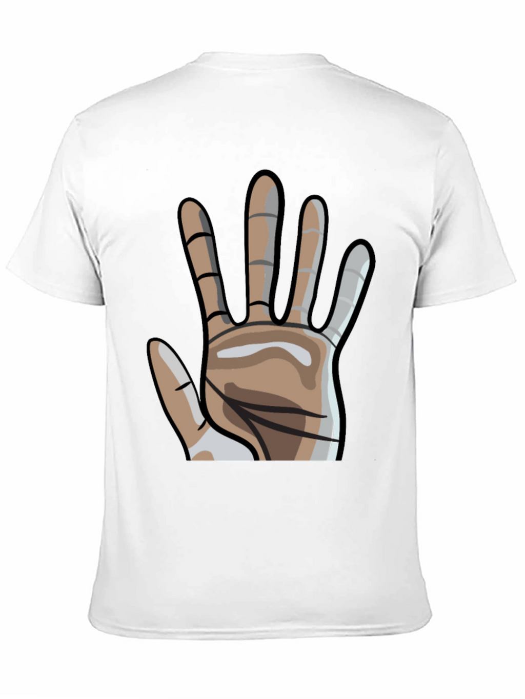 Graphic Hand Print Crew Neck T-Shirt