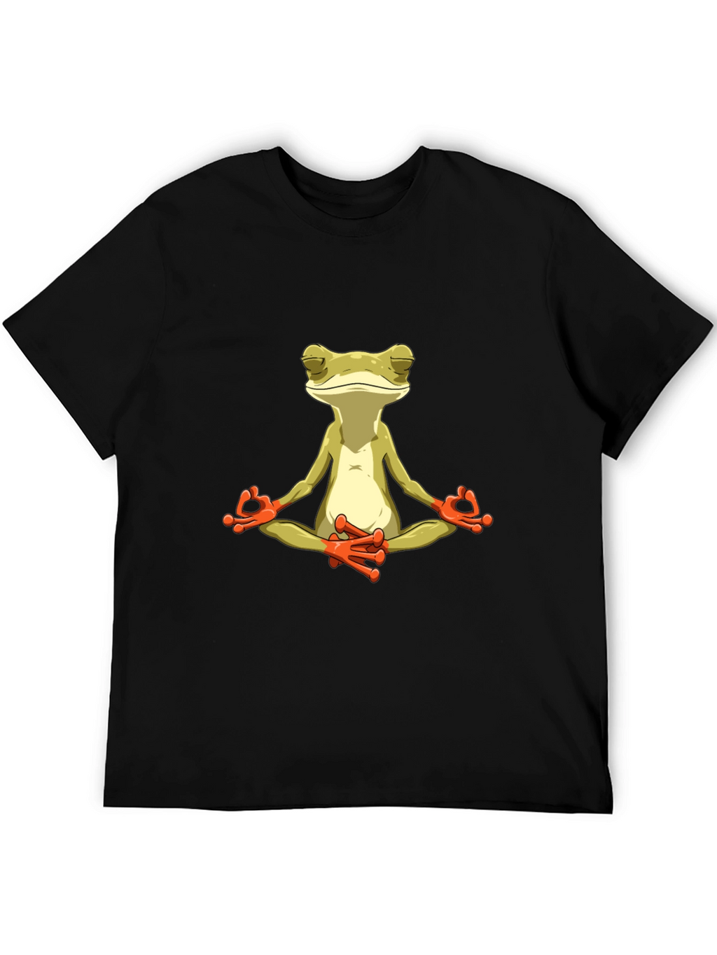 Meditating Frog Graphic Tee - Black T-Shirt