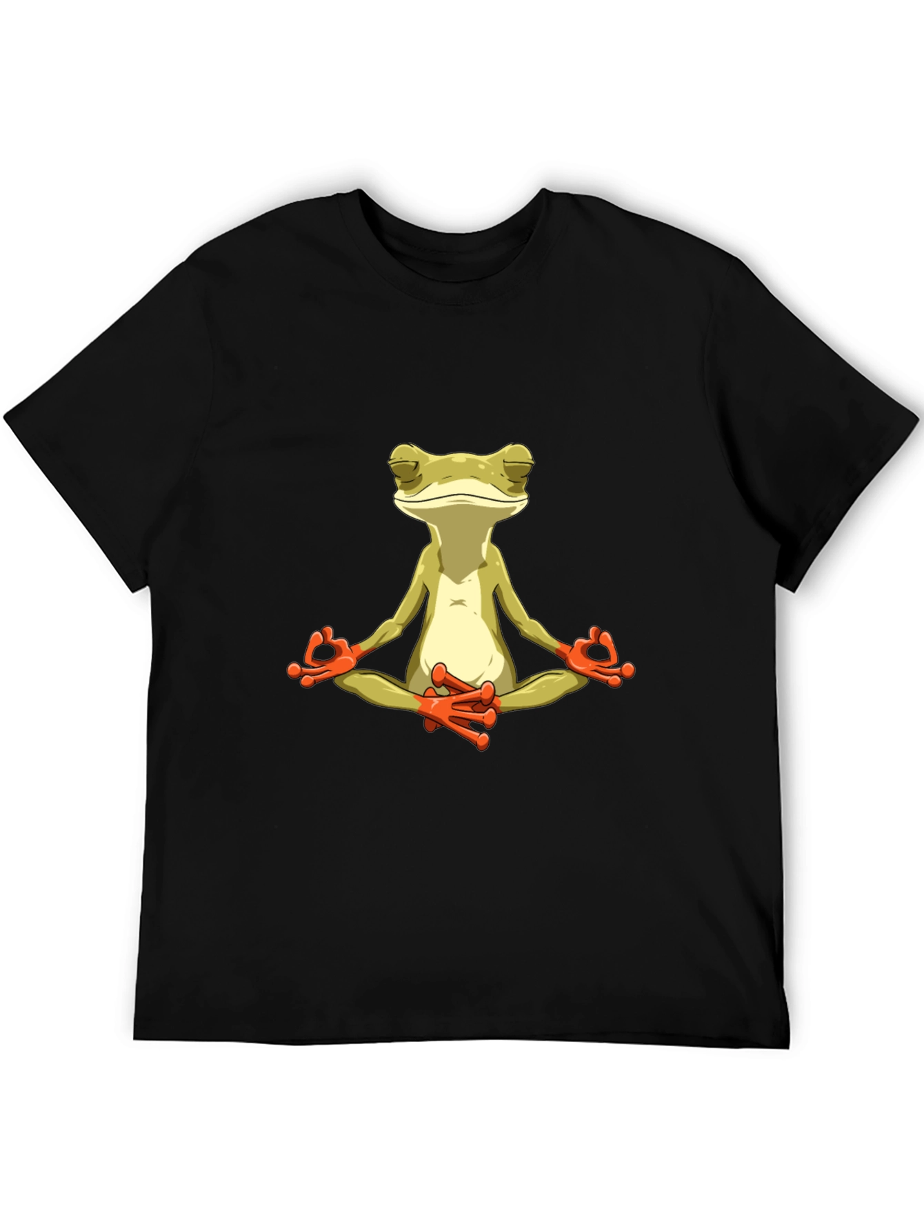 Meditating Frog Graphic Tee - Black T-Shirt