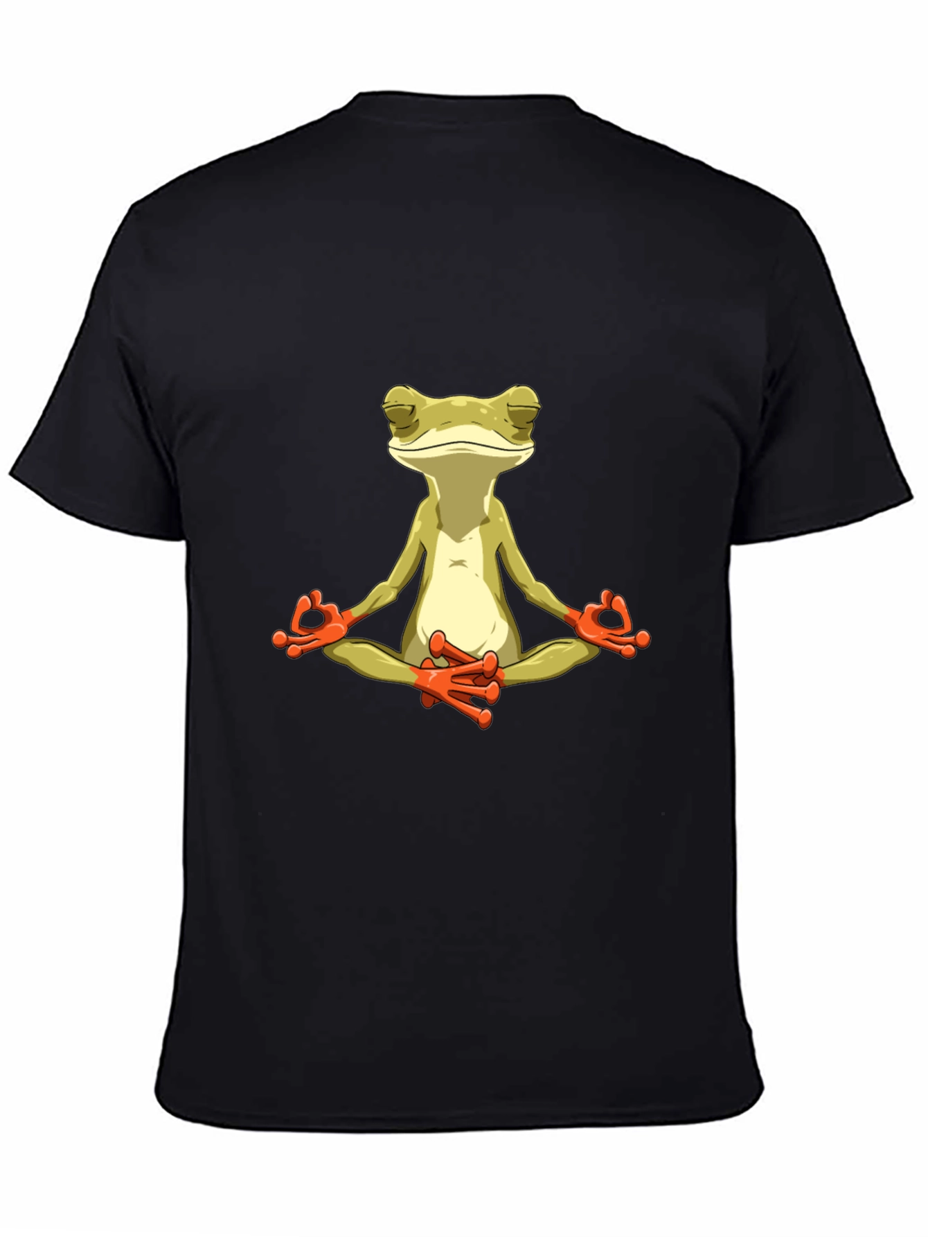Meditating Frog Graphic Tee - Black T-Shirt