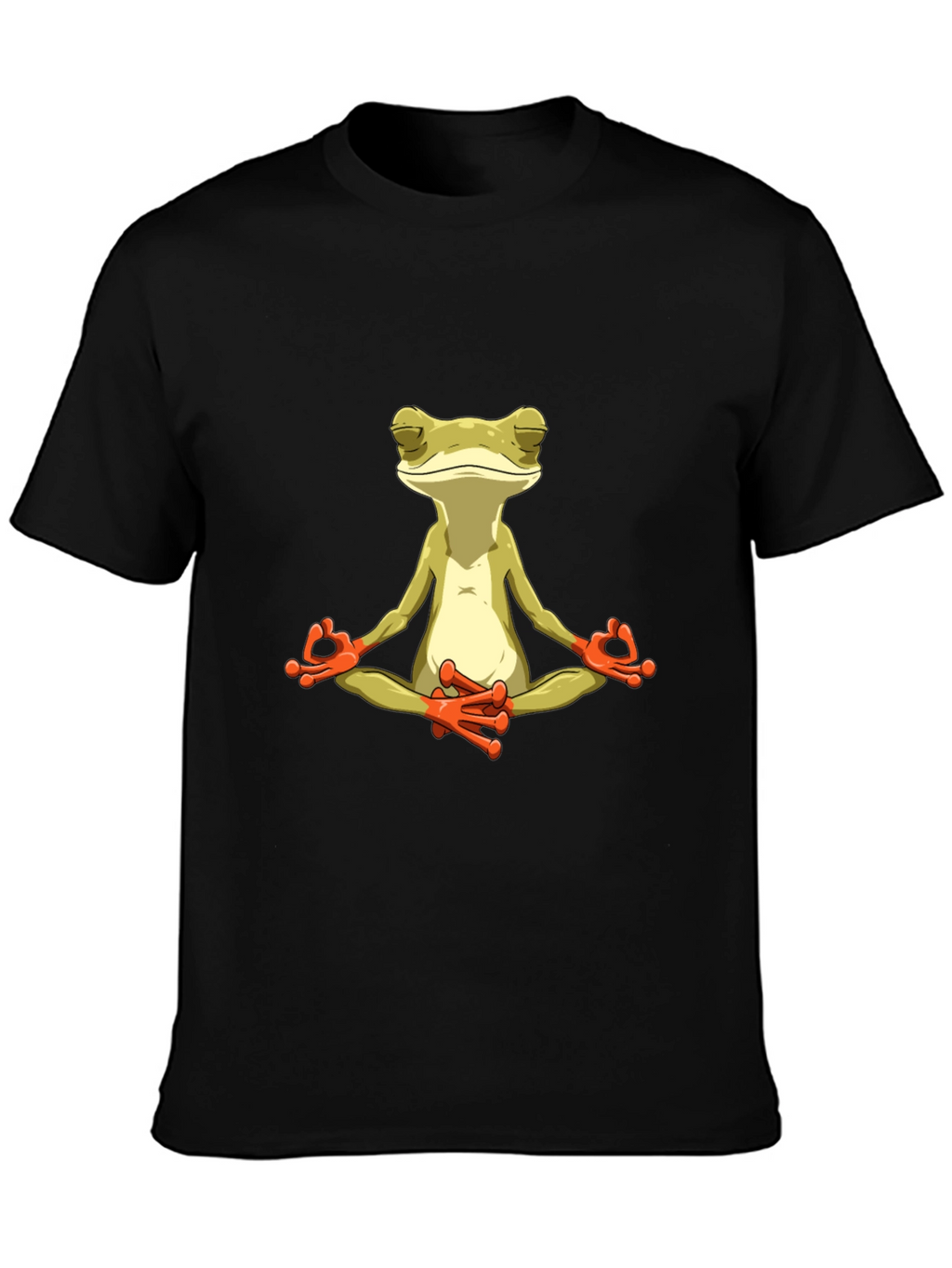 Meditating Frog Graphic Tee - Black T-Shirt
