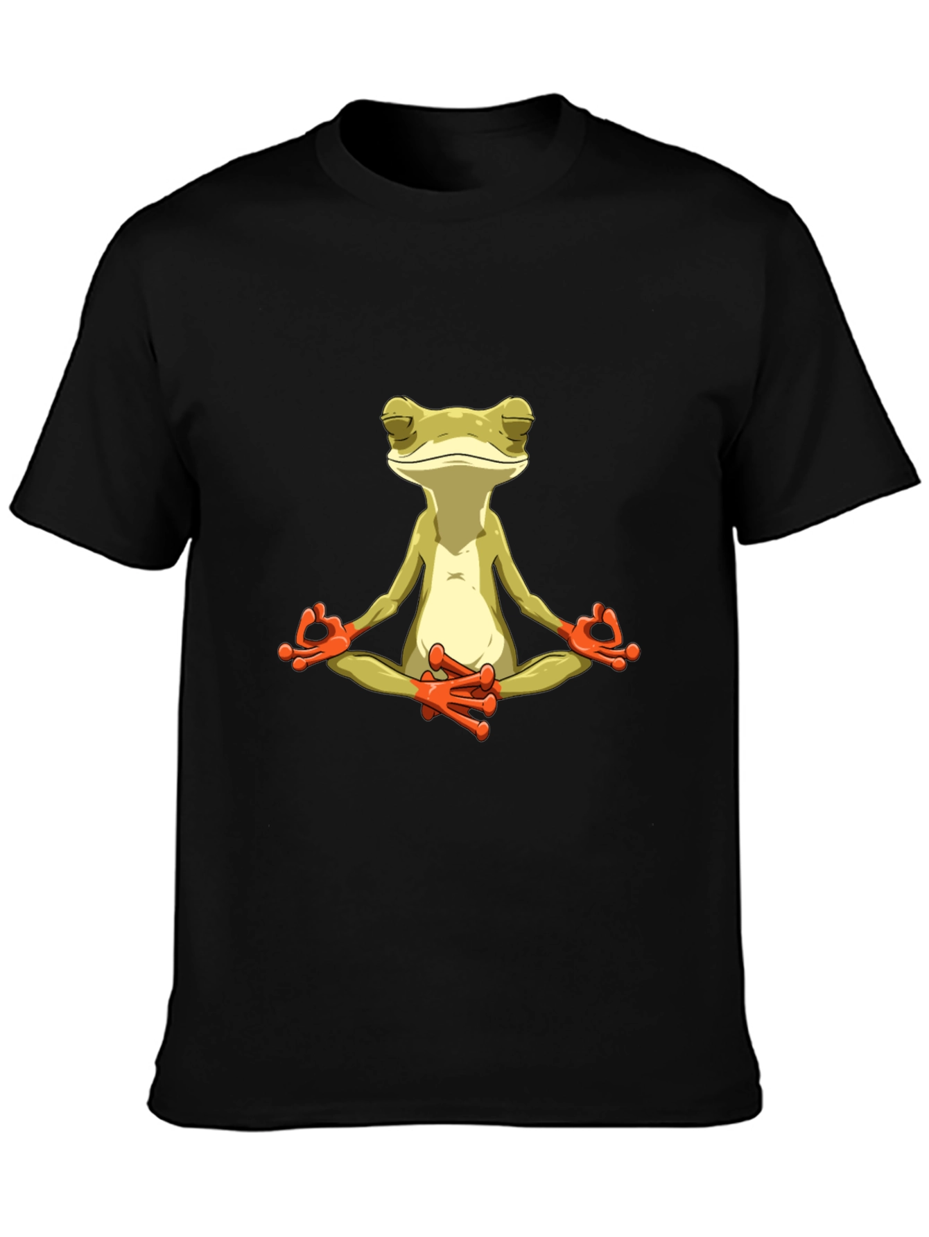 Meditating Frog Graphic Tee - Black T-Shirt