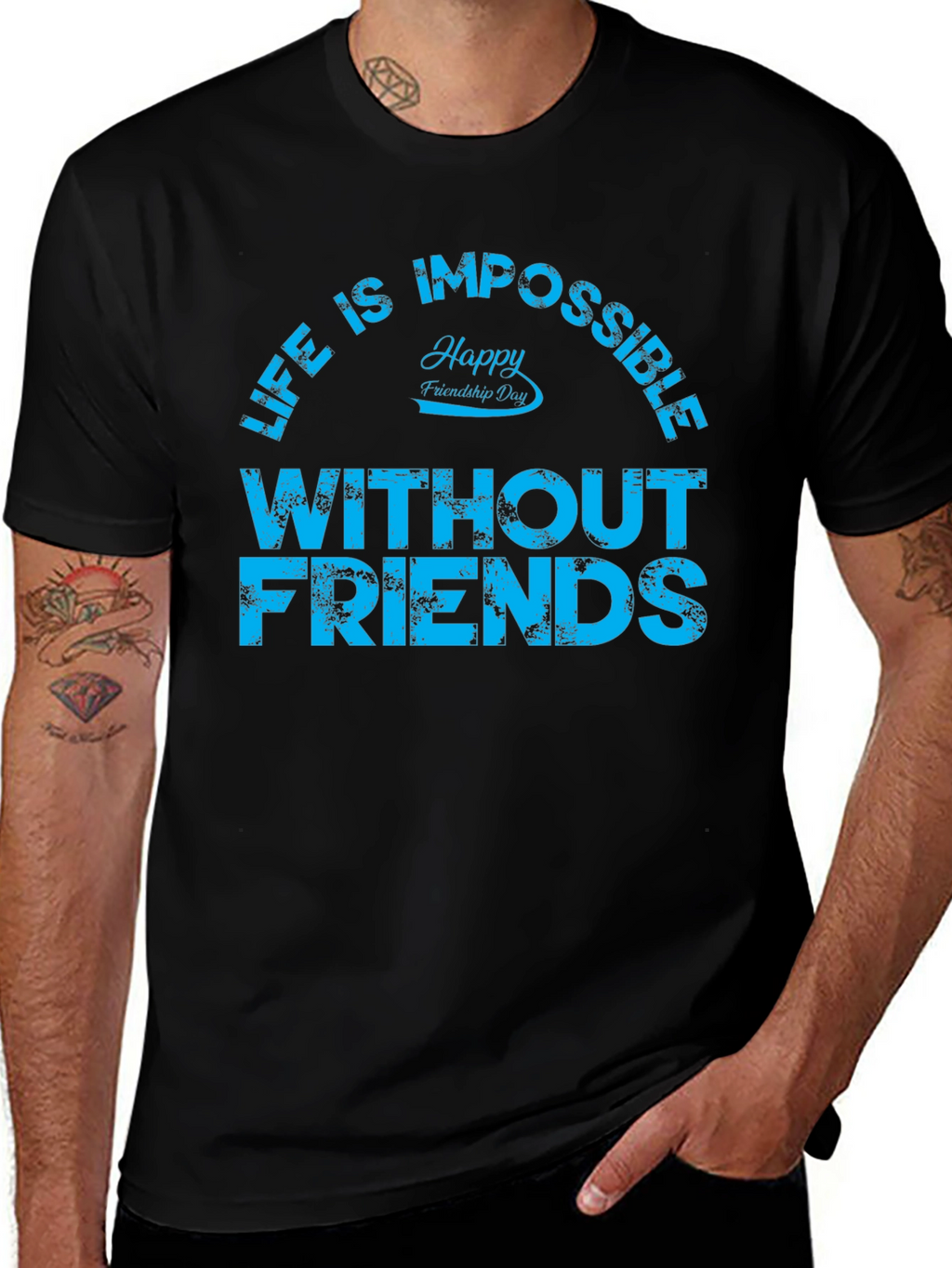 Friendship Day Graphic Tee - Life Without Friends