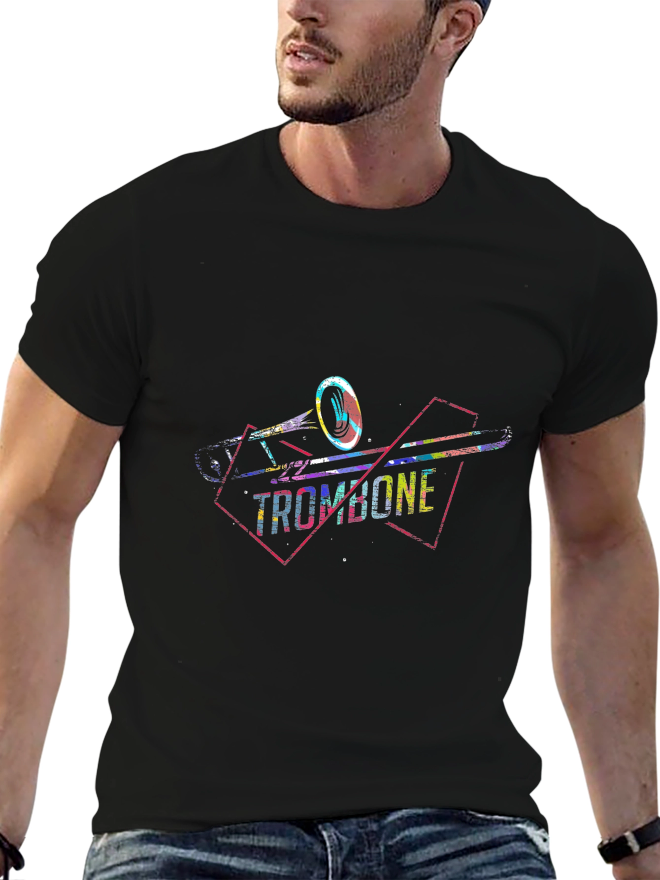 Trombone Graphic Tee - Music Lovers Shirt