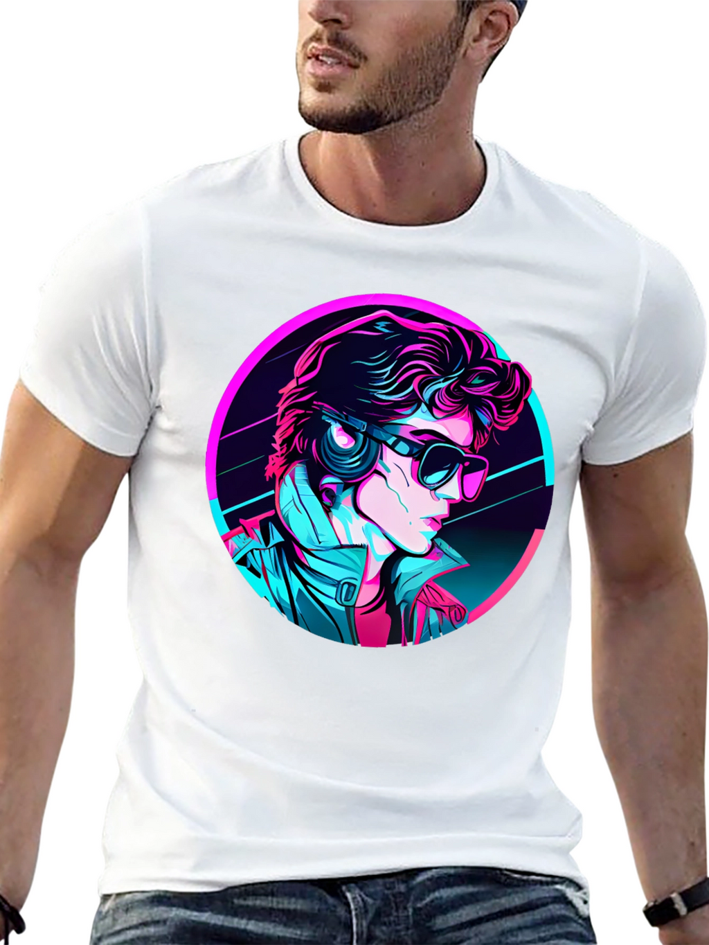 Retro Synthwave Graphic Tee - Black